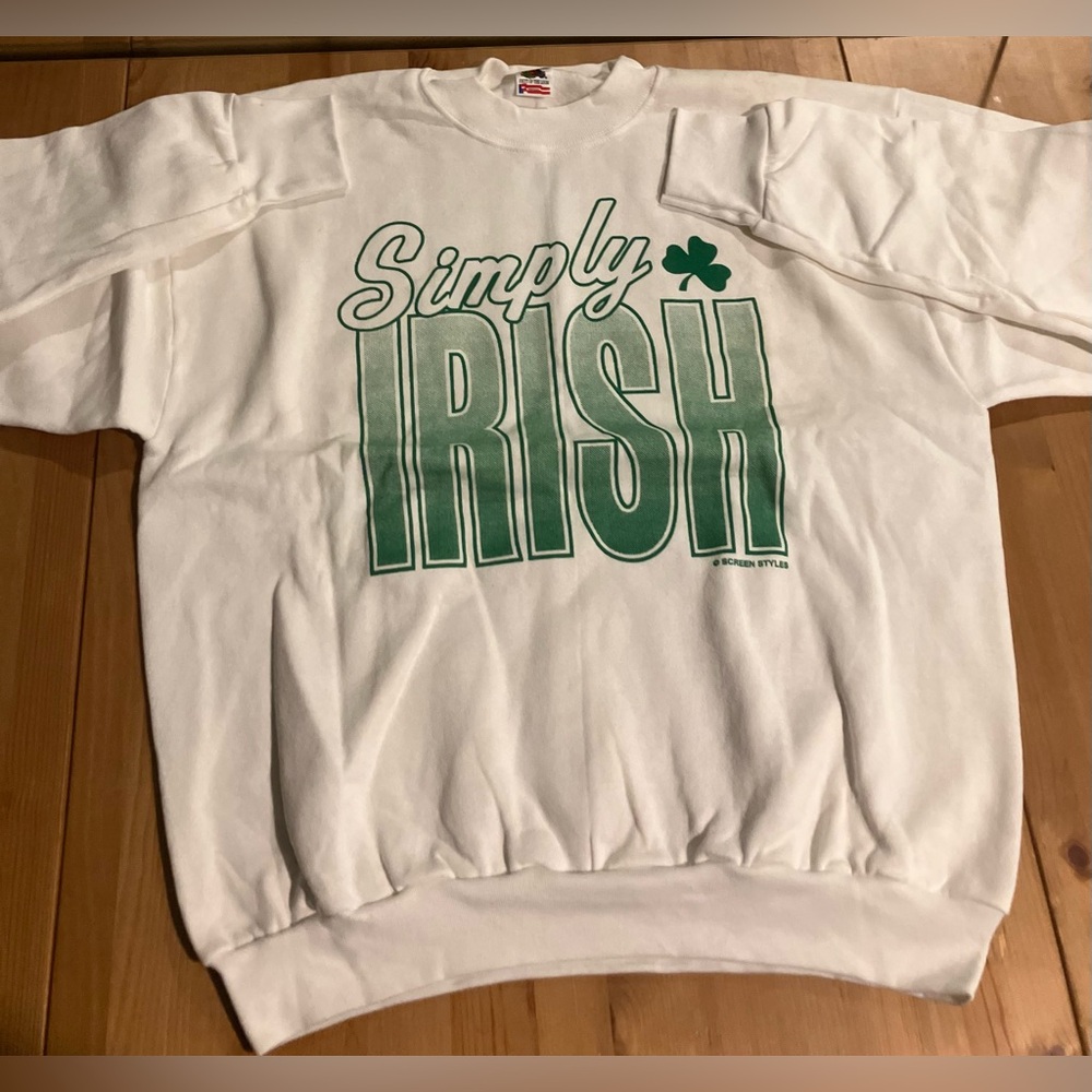 NEW Original Packaging Fruit of a Loom Simply Irish Sweatshirt Size XL